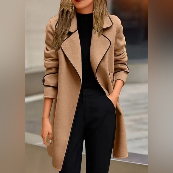 None Jackets & Blazers - NWOT Elegant Tan Women's Coat size 4x